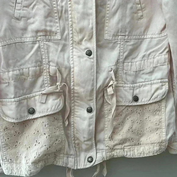 ❤️2/$30❤️[S]Max Jeans Cream Pink  100%Tencel Jacket - Picture 4 of 8